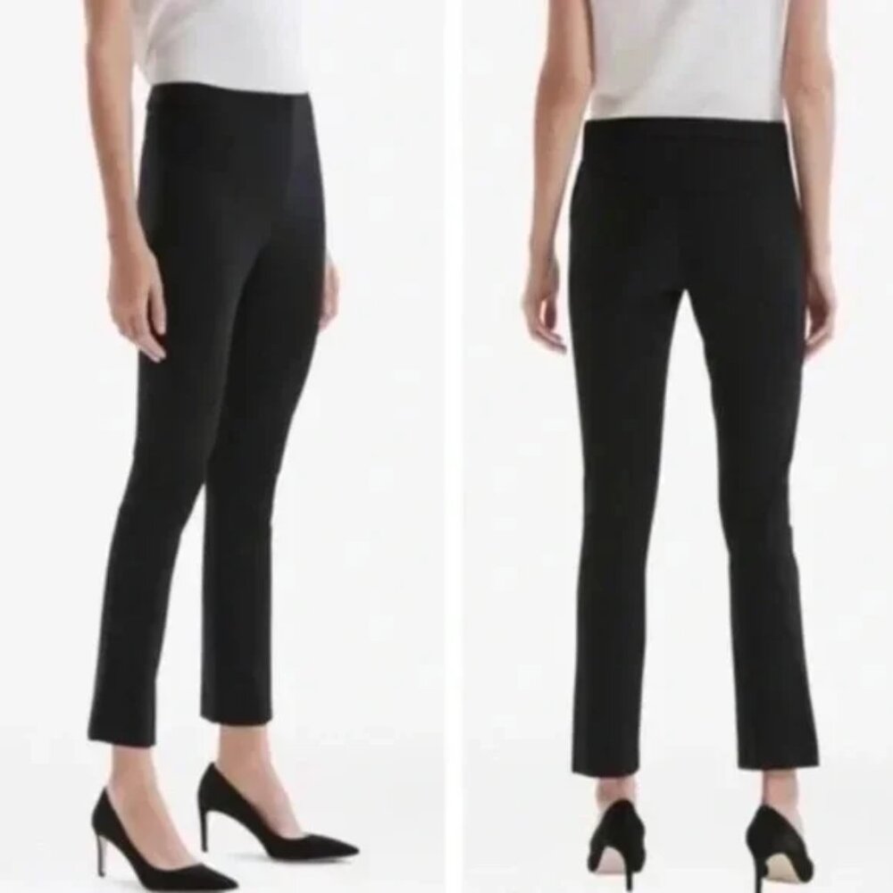 MM Lafleur Black Foster Women Pants 1X Stretch Business Casual Capsule Old Money - Picture 2 of 12